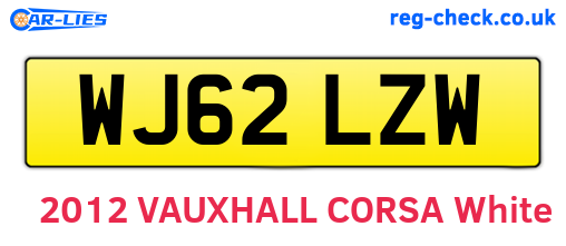 WJ62LZW are the vehicle registration plates.