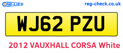 WJ62PZU are the vehicle registration plates.
