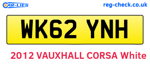 WK62YNH are the vehicle registration plates.