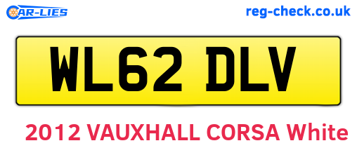 WL62DLV are the vehicle registration plates.