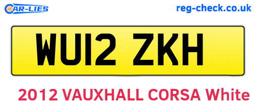 WU12ZKH are the vehicle registration plates.