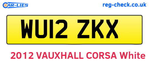 WU12ZKX are the vehicle registration plates.