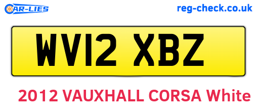 WV12XBZ are the vehicle registration plates.
