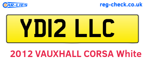 YD12LLC are the vehicle registration plates.