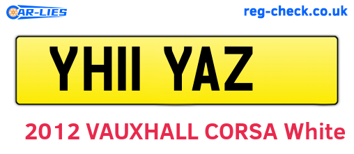 YH11YAZ are the vehicle registration plates.
