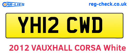 YH12CWD are the vehicle registration plates.