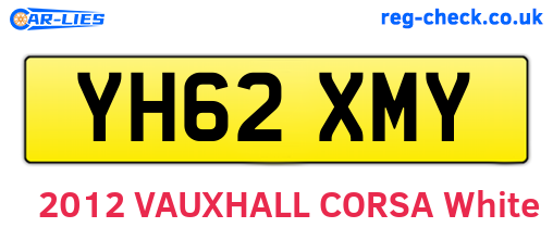 YH62XMY are the vehicle registration plates.