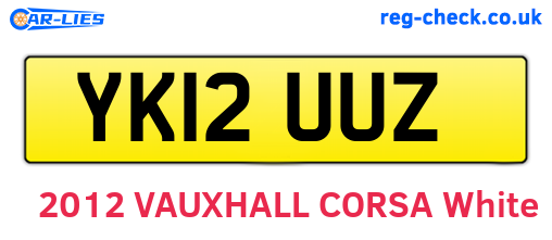 YK12UUZ are the vehicle registration plates.