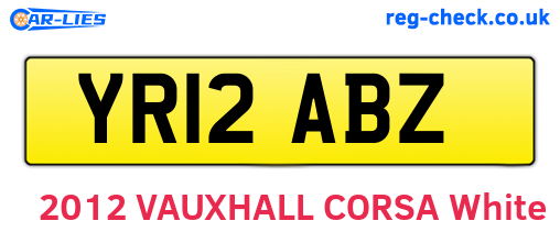 YR12ABZ are the vehicle registration plates.