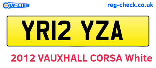 YR12YZA are the vehicle registration plates.
