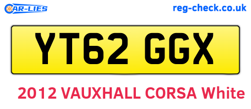 YT62GGX are the vehicle registration plates.