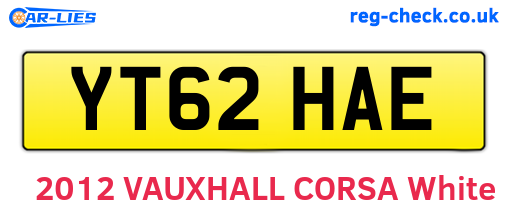 YT62HAE are the vehicle registration plates.