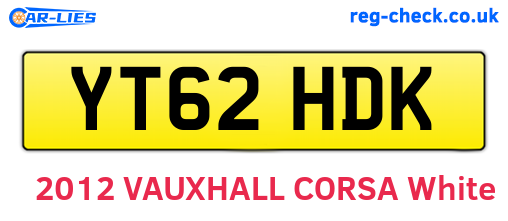 YT62HDK are the vehicle registration plates.