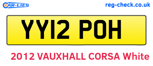 YY12POH are the vehicle registration plates.
