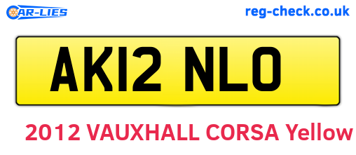 AK12NLO are the vehicle registration plates.