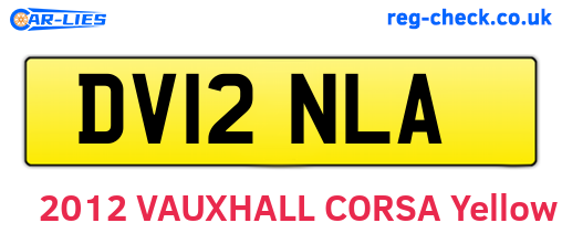 DV12NLA are the vehicle registration plates.