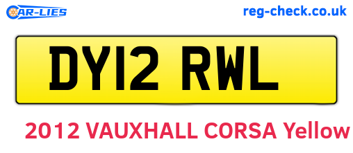 DY12RWL are the vehicle registration plates.