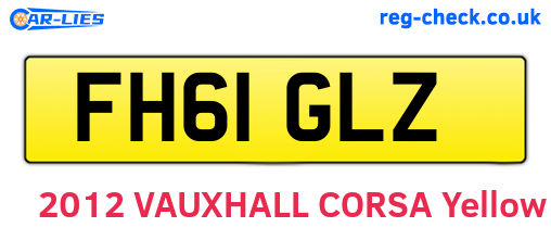 FH61GLZ are the vehicle registration plates.