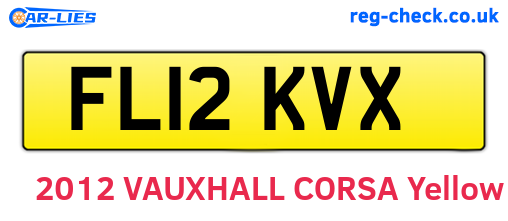 FL12KVX are the vehicle registration plates.