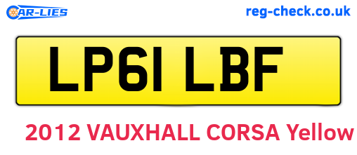 LP61LBF are the vehicle registration plates.