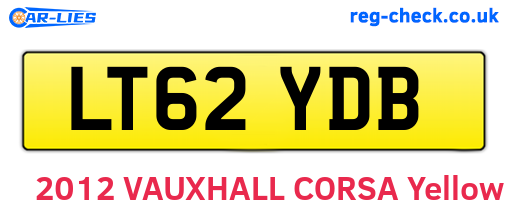 LT62YDB are the vehicle registration plates.