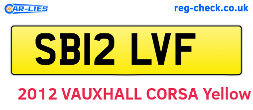 SB12LVF are the vehicle registration plates.