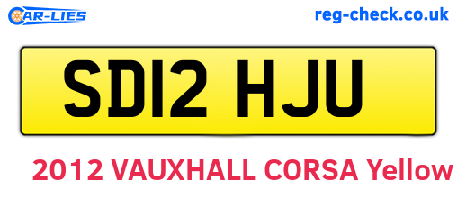 SD12HJU are the vehicle registration plates.