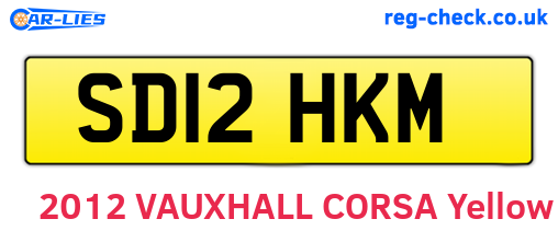 SD12HKM are the vehicle registration plates.