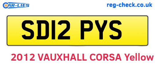 SD12PYS are the vehicle registration plates.