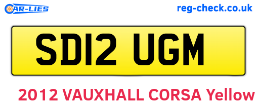 SD12UGM are the vehicle registration plates.