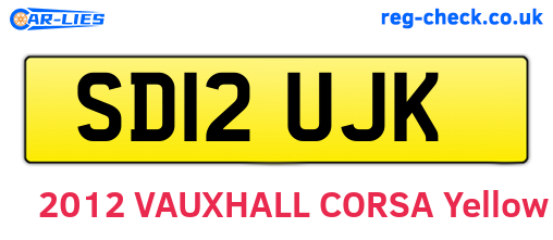 SD12UJK are the vehicle registration plates.