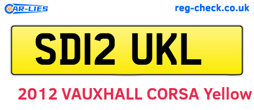 SD12UKL are the vehicle registration plates.