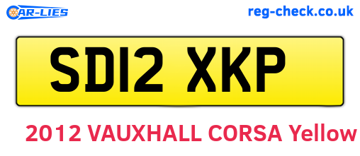 SD12XKP are the vehicle registration plates.