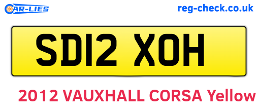 SD12XOH are the vehicle registration plates.