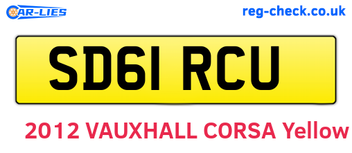 SD61RCU are the vehicle registration plates.