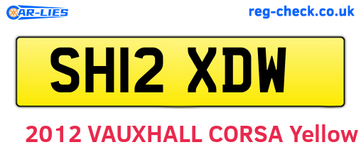 SH12XDW are the vehicle registration plates.