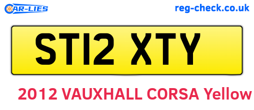 ST12XTY are the vehicle registration plates.