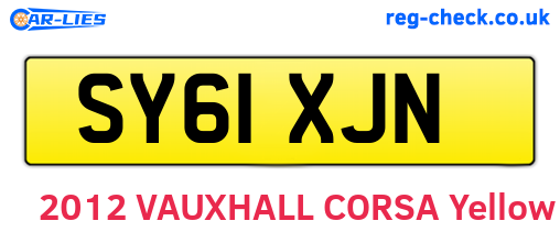SY61XJN are the vehicle registration plates.