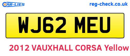 WJ62MEU are the vehicle registration plates.