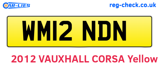 WM12NDN are the vehicle registration plates.