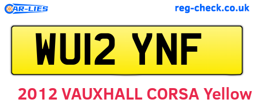 WU12YNF are the vehicle registration plates.