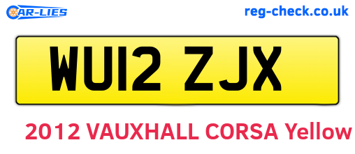 WU12ZJX are the vehicle registration plates.