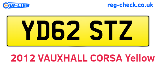 YD62STZ are the vehicle registration plates.