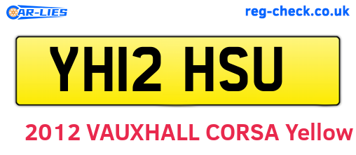 YH12HSU are the vehicle registration plates.