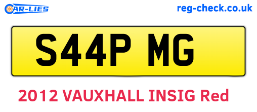 S44PMG are the vehicle registration plates.
