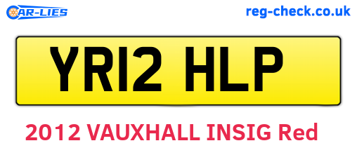 YR12HLP are the vehicle registration plates.