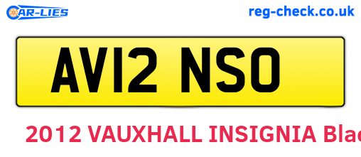 AV12NSO are the vehicle registration plates.