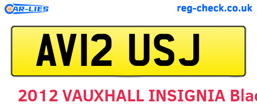 AV12USJ are the vehicle registration plates.