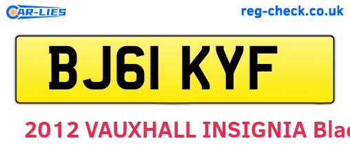 BJ61KYF are the vehicle registration plates.