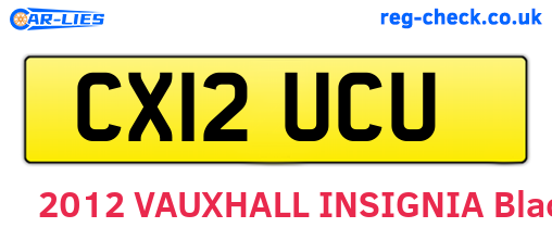 CX12UCU are the vehicle registration plates.